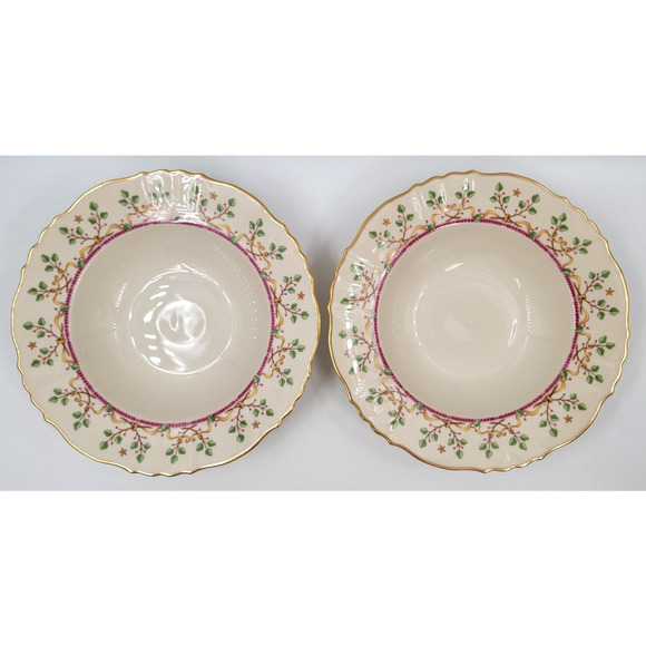 Syracuse Pendleton Federal 8" Round Serving Bowls Gold Trim 1949-1966 Set of 2 - Picture 3 of 6